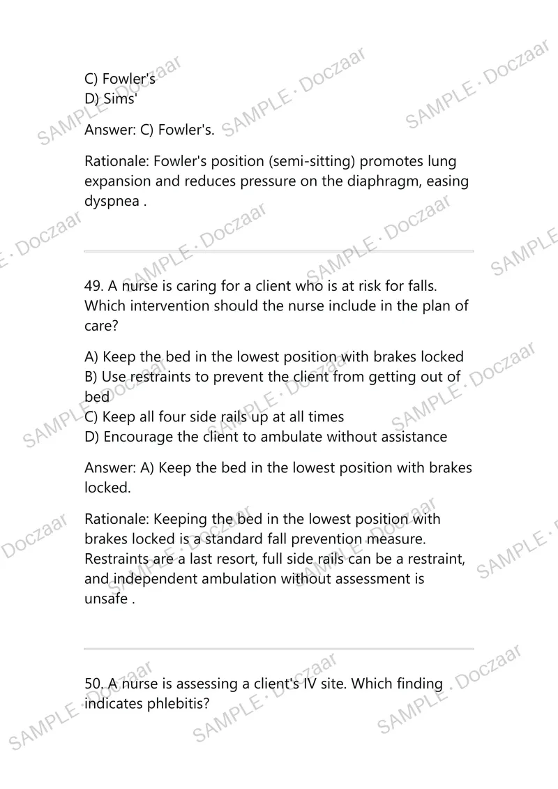 Preview page 29 of ATI RN LEADERSHIP PROCTORED EXAM 2026  | PRACTICE QUESTIONS, VERIFIED CORRECT  ANSWERS & DETAILED RATIONALES |  NURSING