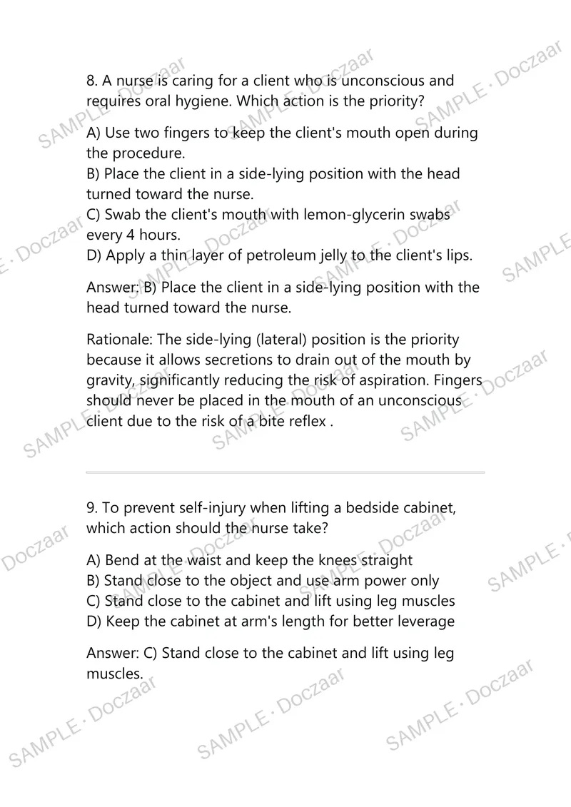 Preview page 5 of ATI RN LEADERSHIP PROCTORED EXAM 2026  | PRACTICE QUESTIONS, VERIFIED CORRECT  ANSWERS & DETAILED RATIONALES |  NURSING