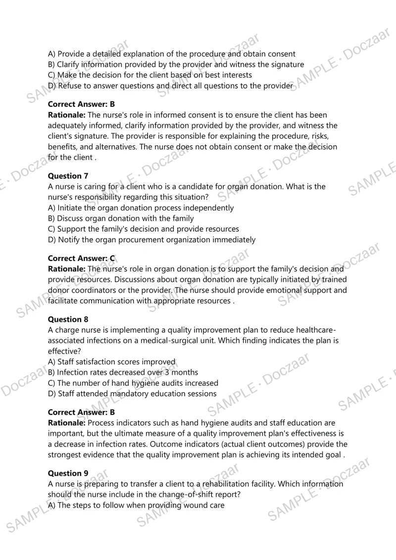 Preview page 3 of TI RN Nutrition Proctored Exam with Questions and Verified Answers, 100% Guaranteed Pass With Appropriate Explanations |