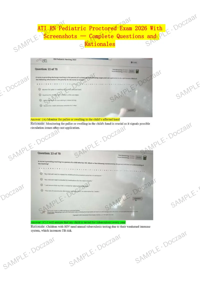 Preview page 1 of TI RN Nutrition Proctored Exam with Questions and Verified Answers, 100% Guaranteed Pass With Appropriate Explanations |