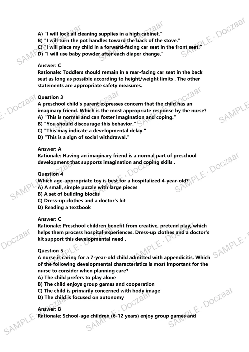 Preview page 6 of TI RN Nutrition Proctored Exam with Questions and Verified Answers, 100% Guaranteed Pass With Appropriate Explanations |