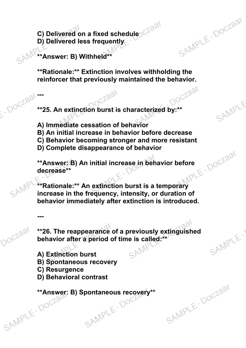 Preview page 12 of BCBA EXAM AND PRACTICE EXAM NEWEST 2026/ 2027 TEST BANK| BOARD CERTIFIED BEHAVIOR ANALYST (BCBA)