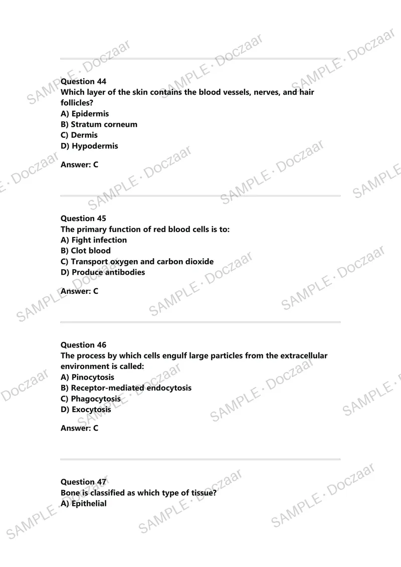 Preview page 13 of BIOS-251 Exam 2 Review | Questions and | Anatomy and Physiology I | Latest Update