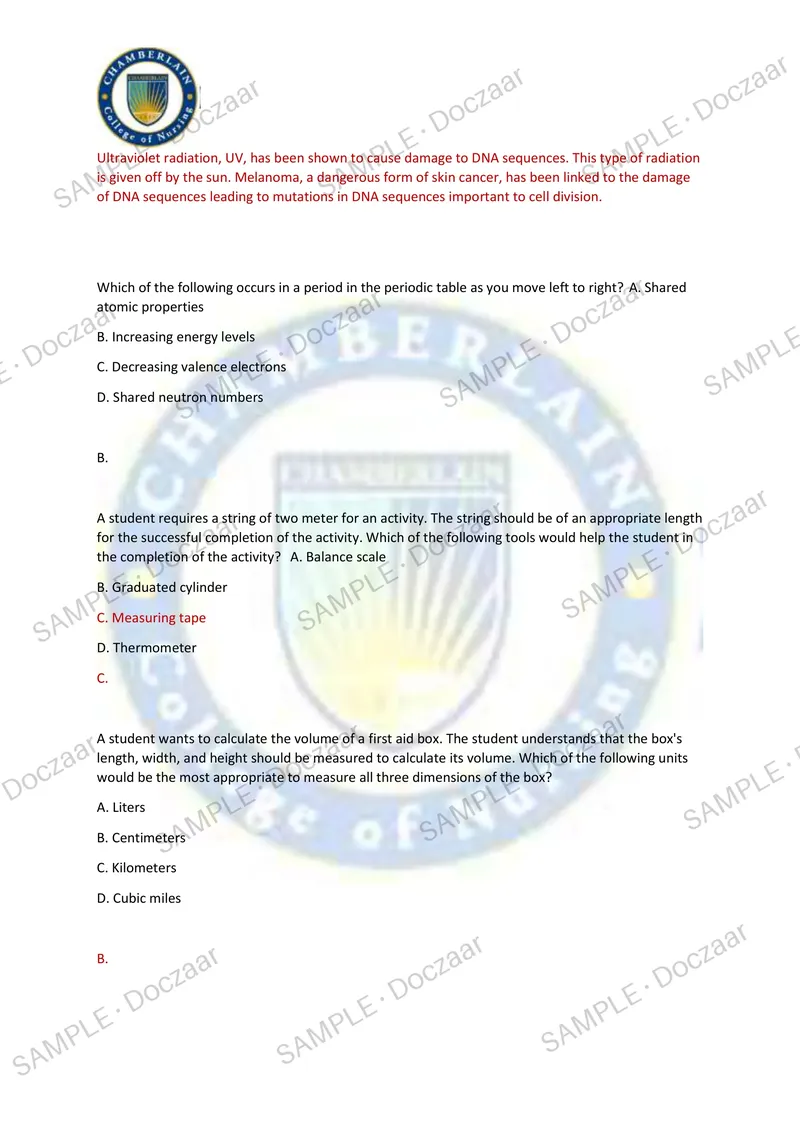 Preview page 12 of ATI TEAS 7: Science Chamberlain 2026/2027 NEWEST TEST EXAM 180 COMPREHENSIVE QUESTIONS /FREQUENTLY MOST TESTED QUESTIO