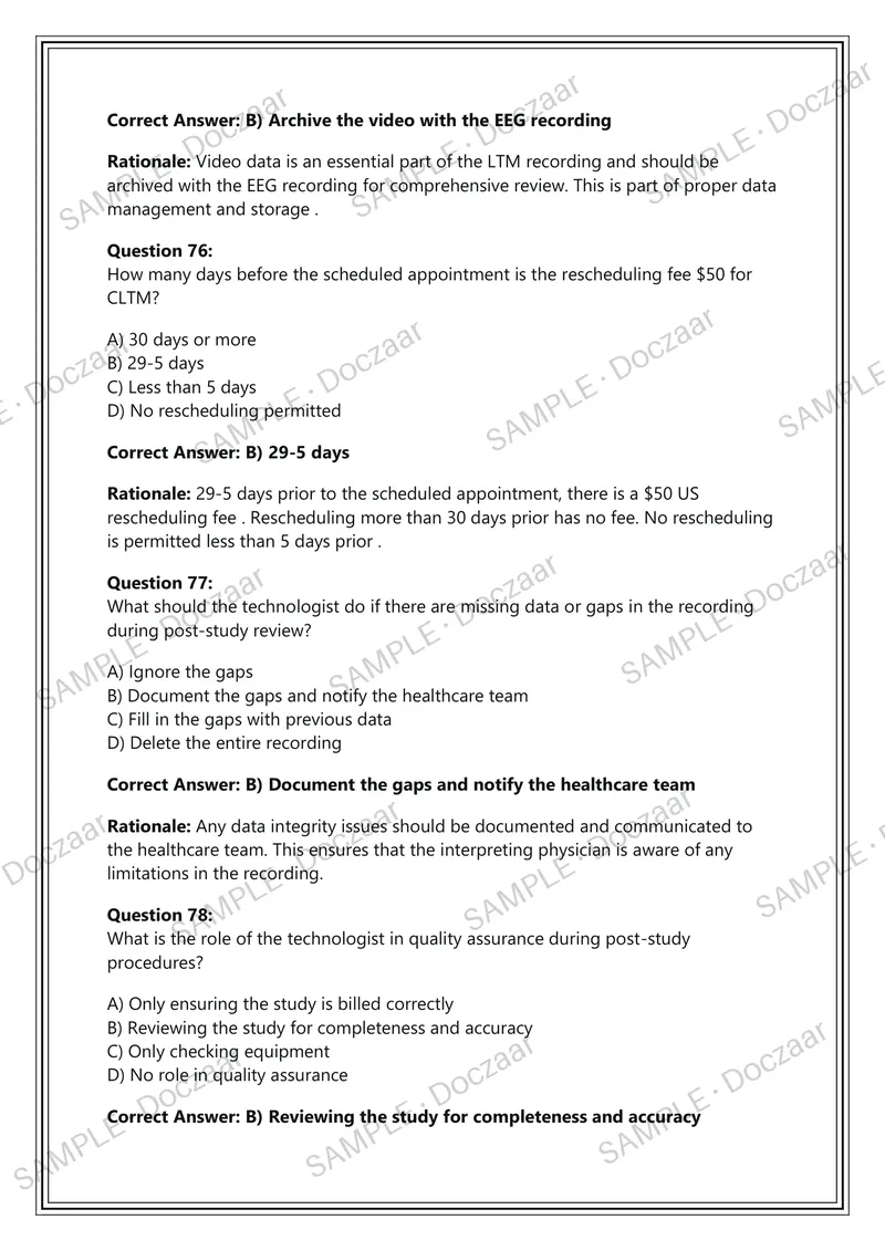Preview page 27 of CLTM Certification Examination – Certified Long-Term  Monitoring Technologist – American Board of  Registration of Elect