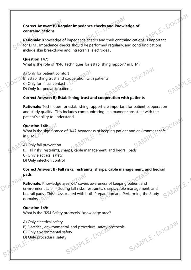 Preview page 50 of CLTM Certification Examination – Certified Long-Term  Monitoring Technologist – American Board of  Registration of Elect