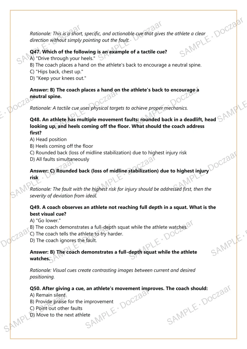 Preview page 14 of CROSSFIT LEVEL 2 ACTUAL EXAM  PAPER | FULL 150 QUESTIONS AND  VERIFIED ANSWERS GRADED A+