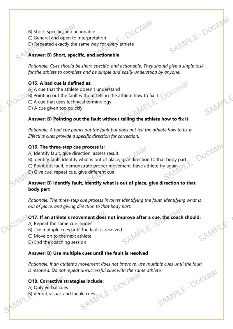 Preview page 5 of CROSSFIT LEVEL 2 ACTUAL EXAM  PAPER | FULL 150 QUESTIONS AND  VERIFIED ANSWERS GRADED A+
