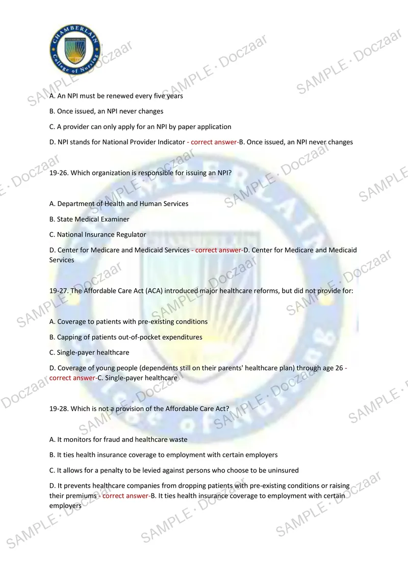 Preview page 152 of FNP Chamberlain NEWEST 2026/2027 TESTBANK  EXAM 550 COMPREHENSIVE QUESTIONS  /FREQUENTLY MOST TESTED QUESTIONS AND  VERI