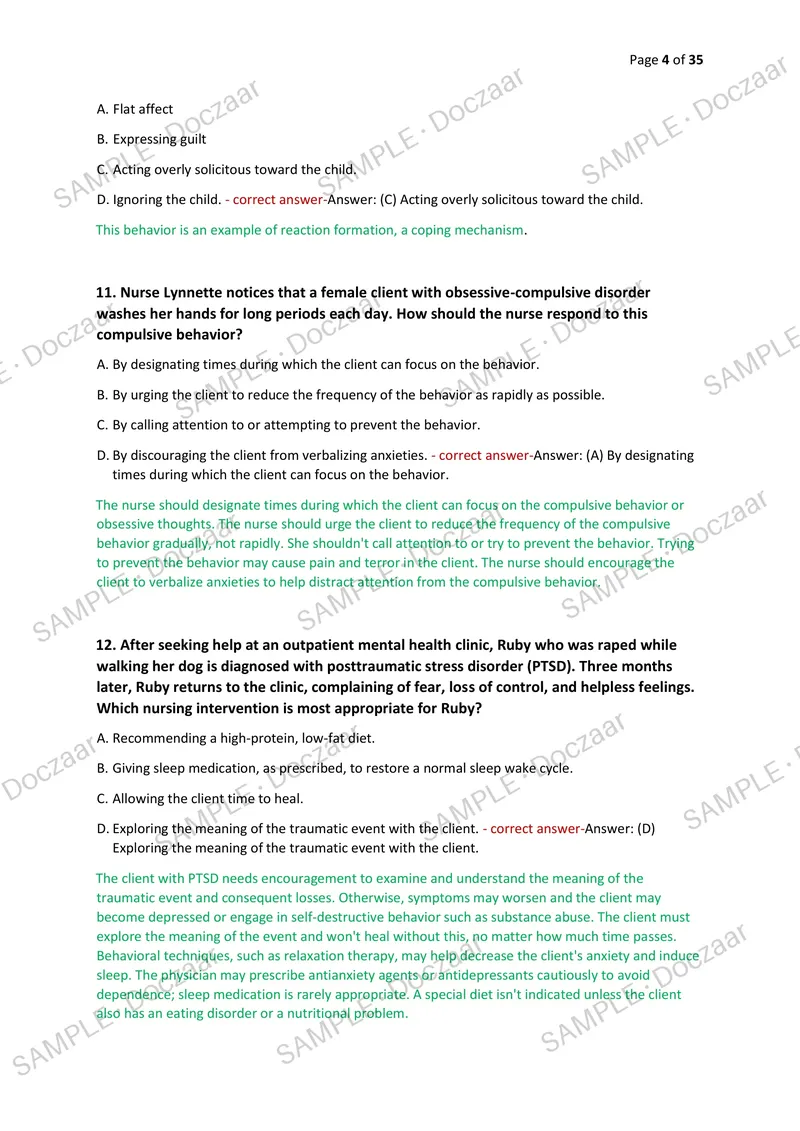 Preview page 4 of RNPedia: PNLE NP5 Test 1 NEWEST 2026/2027 ACTUAL  EXAM 100 QUESTIONS AND CORRECT (VERIFIED ANSWERS)  COVERING RECENT AND