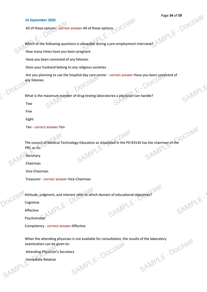 Preview page 34 of [Mock Boards] LM MTLE EXAM AND STUDY GUIDE  NEWEST 2026/2027 ACTUAL EXAM TESTBANK 250 QUESTIONS AND CORRECT DETAILED ANS