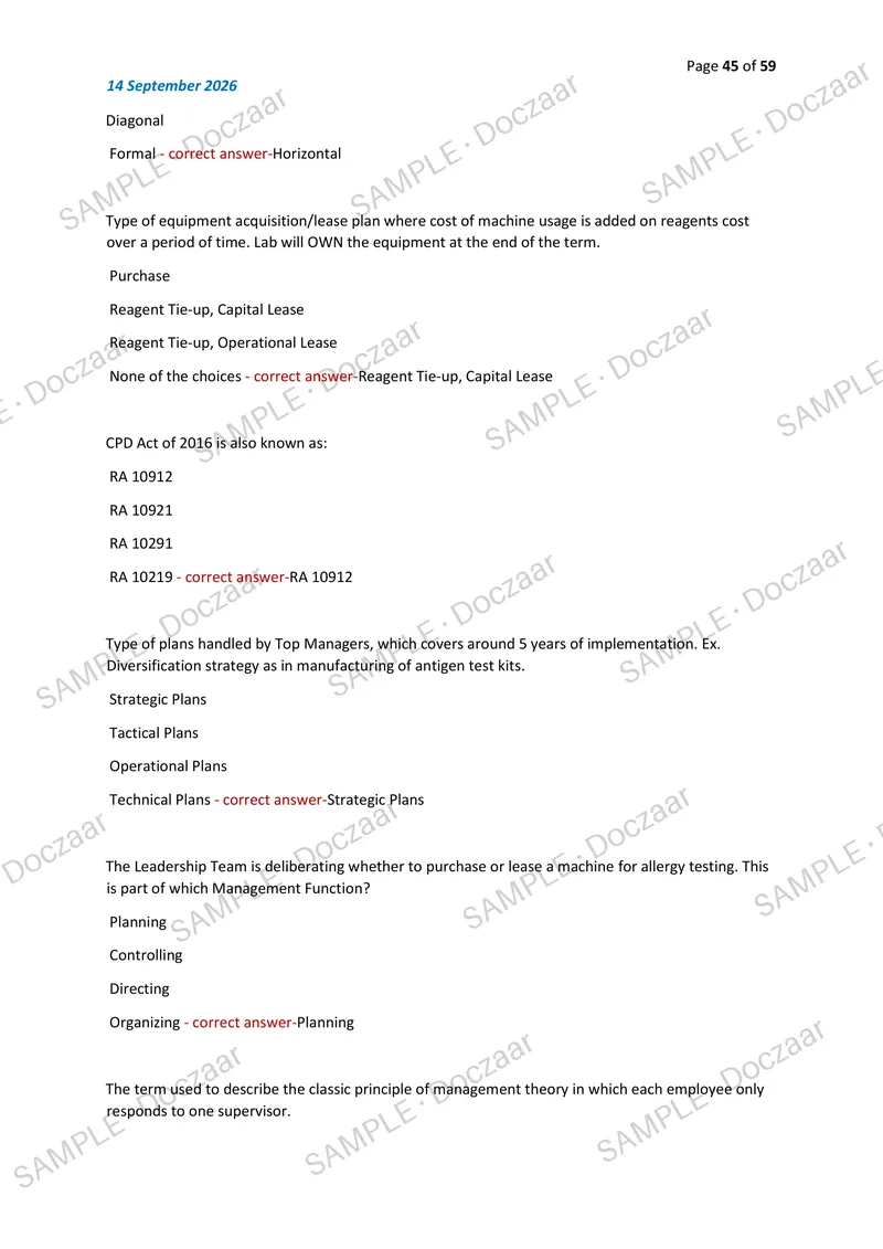 Preview page 45 of [Mock Boards] LM MTLE EXAM AND STUDY GUIDE  NEWEST 2026/2027 ACTUAL EXAM TESTBANK 250 QUESTIONS AND CORRECT DETAILED ANS