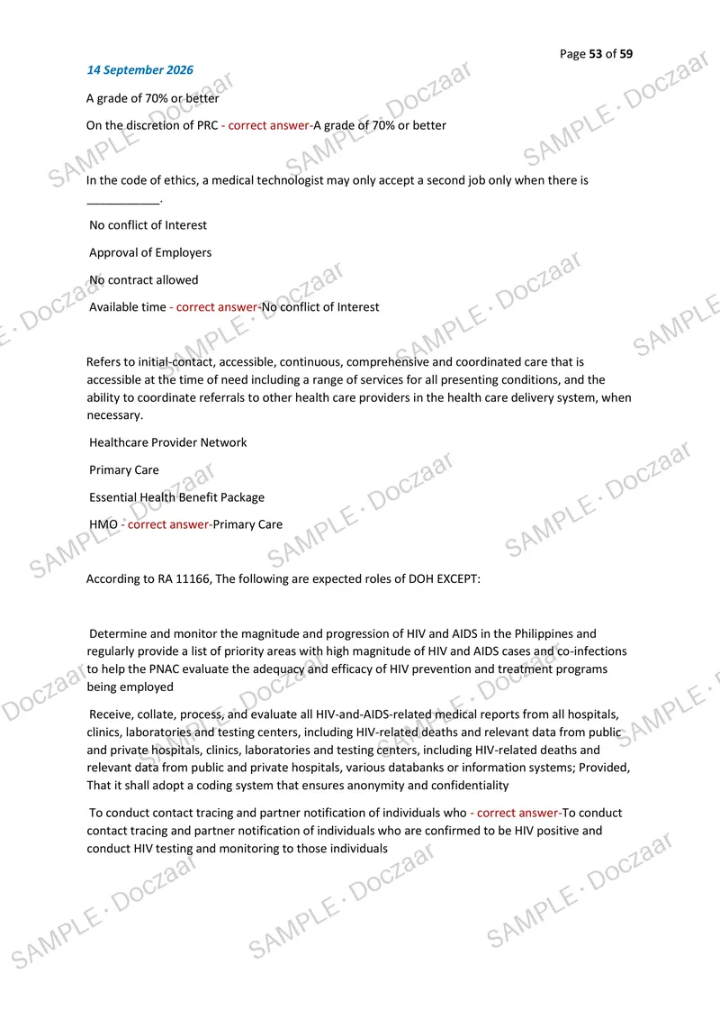Preview page 53 of [Mock Boards] LM MTLE EXAM AND STUDY GUIDE  NEWEST 2026/2027 ACTUAL EXAM TESTBANK 250 QUESTIONS AND CORRECT DETAILED ANS