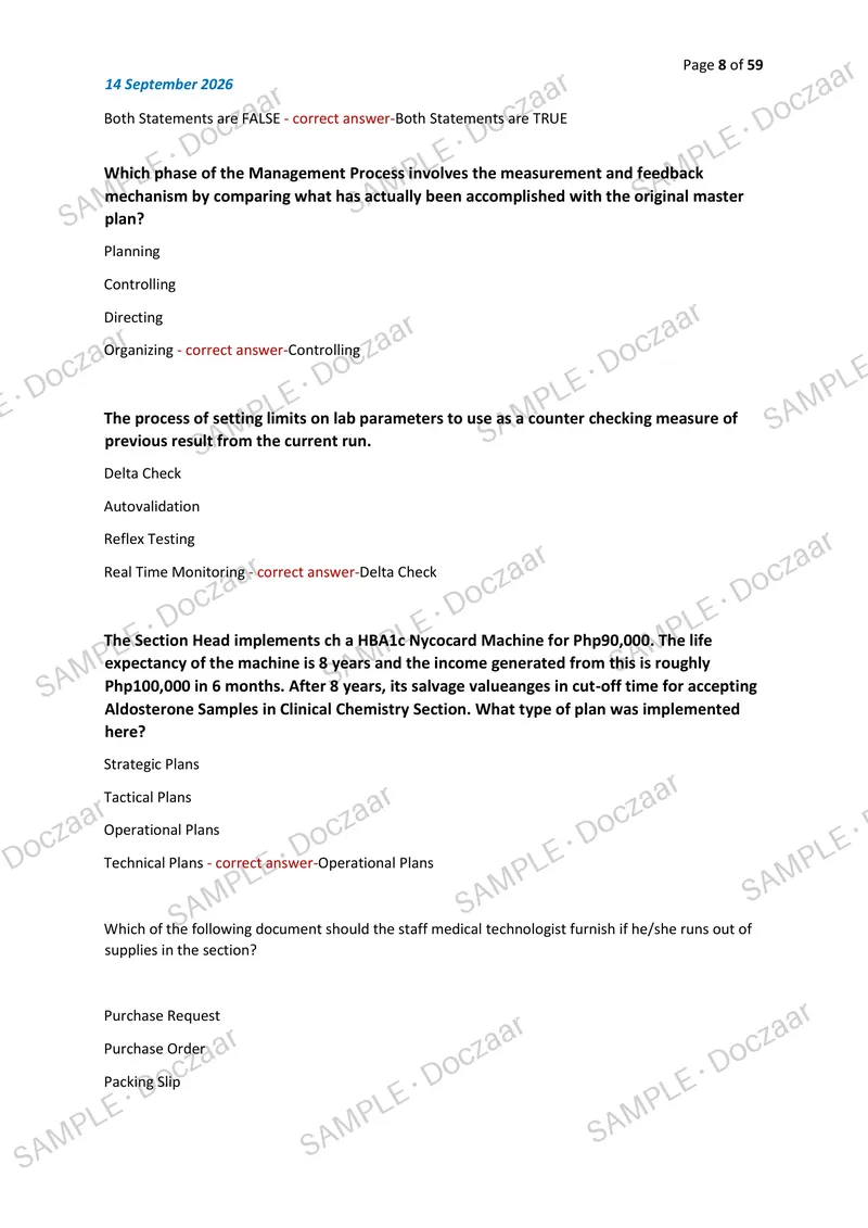 Preview page 8 of [Mock Boards] LM MTLE EXAM AND STUDY GUIDE  NEWEST 2026/2027 ACTUAL EXAM TESTBANK 250 QUESTIONS AND CORRECT DETAILED ANS