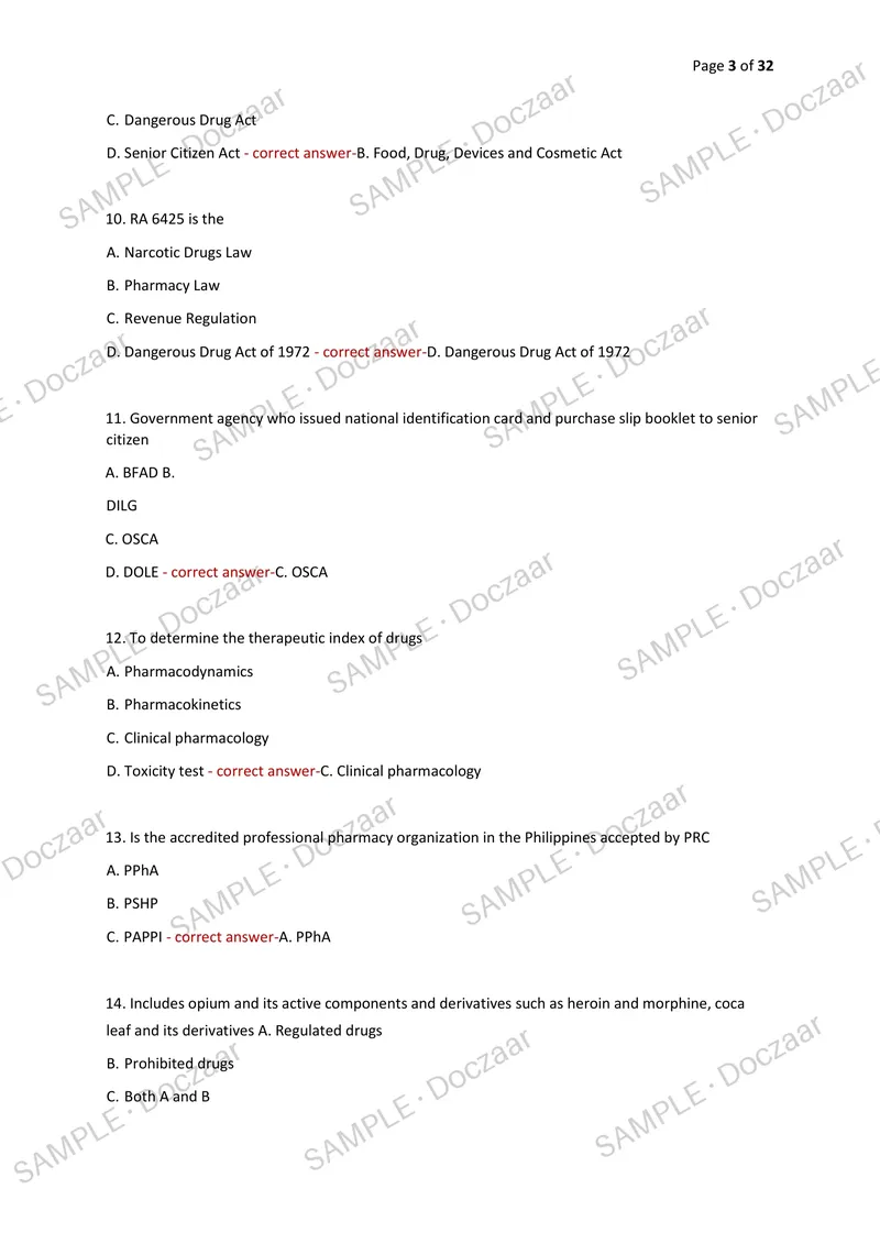Preview page 3 of MODULE 5 Pharmaceutics (PACOP red & green)   NEWEST 2026/2027 ACTUAL EXAM 150 QUESTIONS AND  CORRECT (VERIFIED ANSWERS)