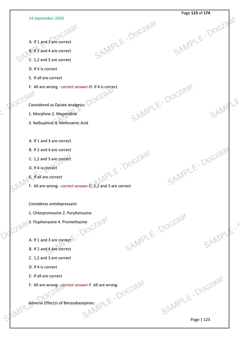 Preview page 123 of Clinical Pharmacy EXAM NEWEST 2026/2027  ACTUAL EXAM TESTBANK 750 QUESTIONS AND  CORRECT DETAILED ANSWERS (VERIFIED ANSW