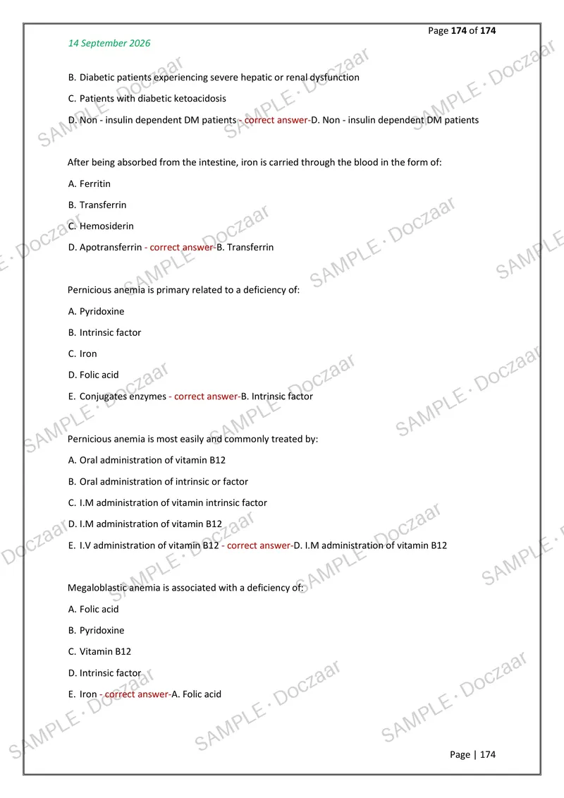 Preview page 174 of Clinical Pharmacy EXAM NEWEST 2026/2027  ACTUAL EXAM TESTBANK 750 QUESTIONS AND  CORRECT DETAILED ANSWERS (VERIFIED ANSW
