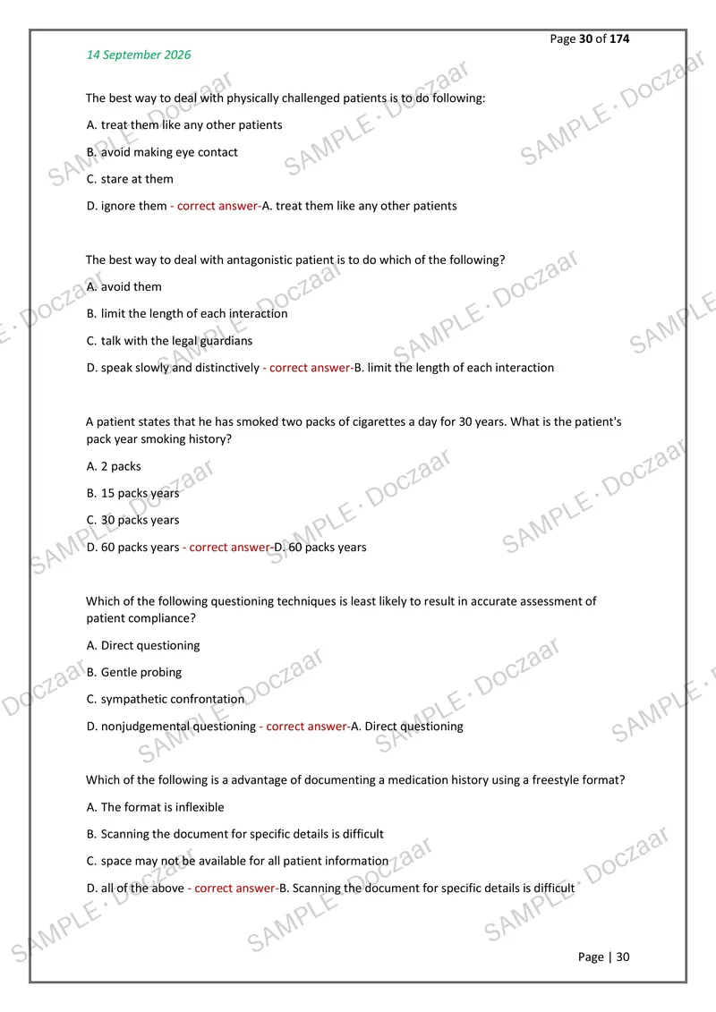 Preview page 30 of Clinical Pharmacy EXAM NEWEST 2026/2027  ACTUAL EXAM TESTBANK 750 QUESTIONS AND  CORRECT DETAILED ANSWERS (VERIFIED ANSW