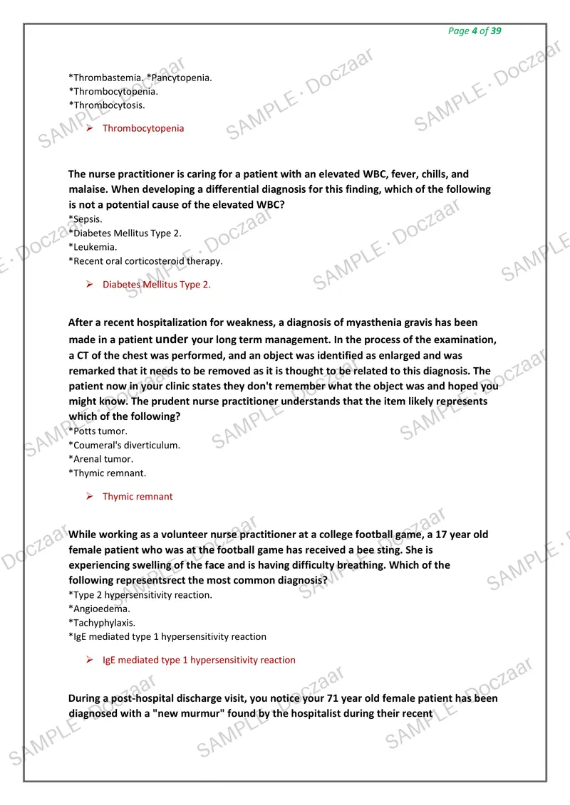 Preview page 4 of NR 603 CEA NEWEST 2026/2027 ACTUAL TESTBANK EXAM 200 QUESTIONS AND CORRECT DETAILED ANSWERS (VERIFIED ANSWERS) COVER