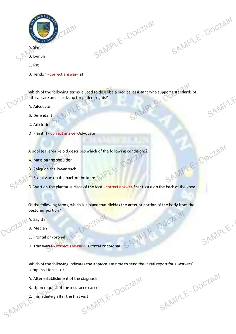 Preview page 16 of CMA (AAMA) Exam 2026/2027 | 200 High-Yield Questions & Verified Answers | Latest Test Prep | Recent & Most Tested Topics