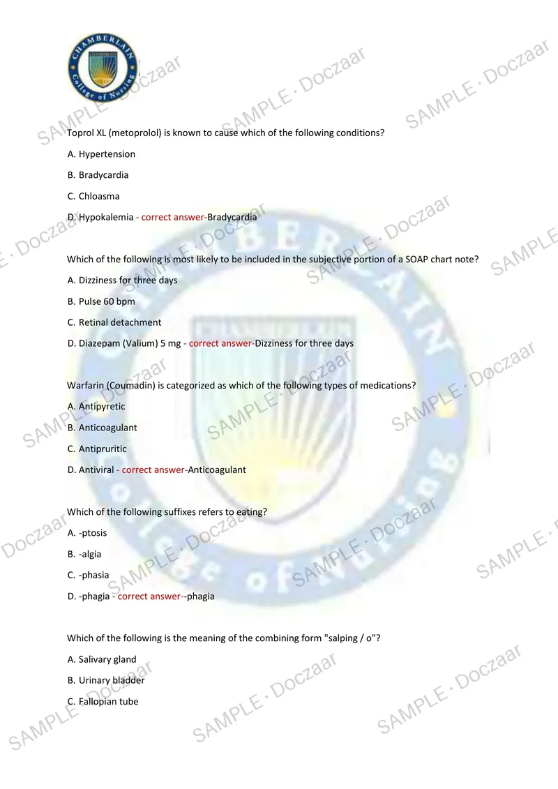 Preview page 37 of CMA (AAMA) Exam 2026/2027 | 200 High-Yield Questions & Verified Answers | Latest Test Prep | Recent & Most Tested Topics