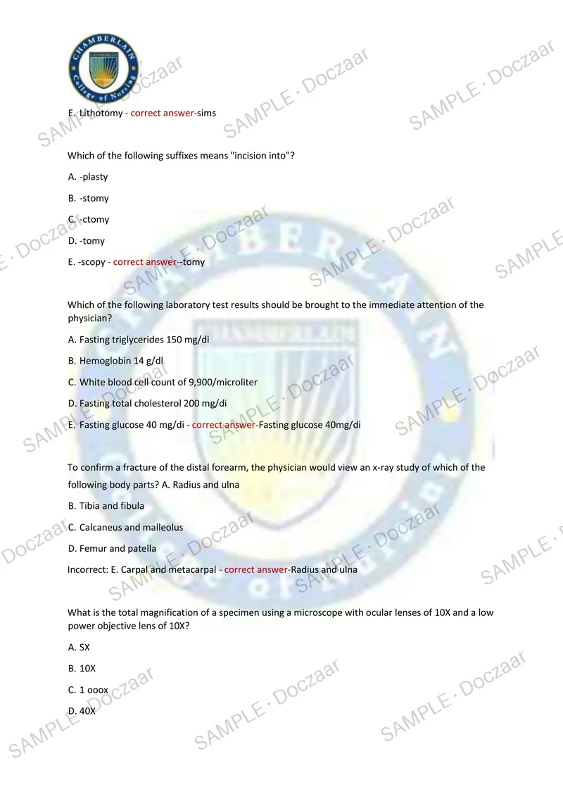 Preview page 9 of AAMA NEWEST 2026/2027 ACTUAL EXAM 200  QUESTIONS AND CORRECT (VERIFIED ANSWERS)  COVERING RECENT AND MOST TESTED QUESTIO