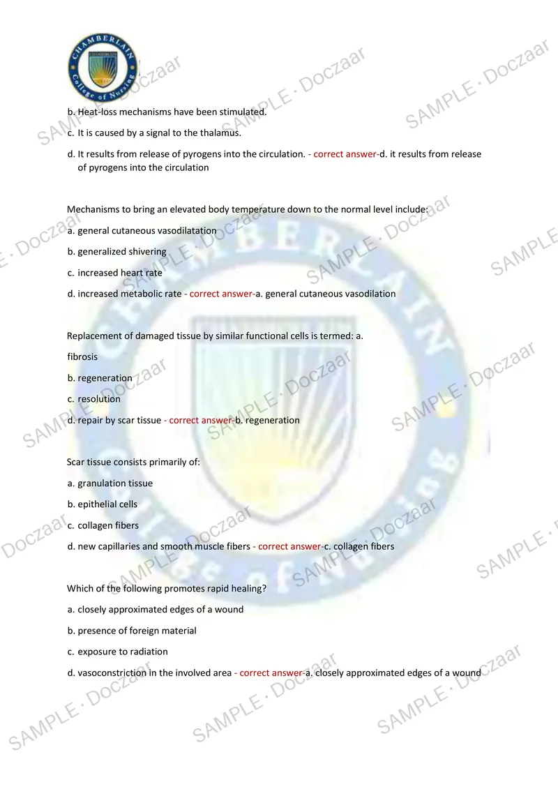 Preview page 16 of PATHOPHYSIOLOGY EXAM 1 2026/2027 | 180 HIGH-YIELD QUESTIONS & VERIFIED ANSWERS | UPDATED TEST PREP | RECENT & MOST TEST