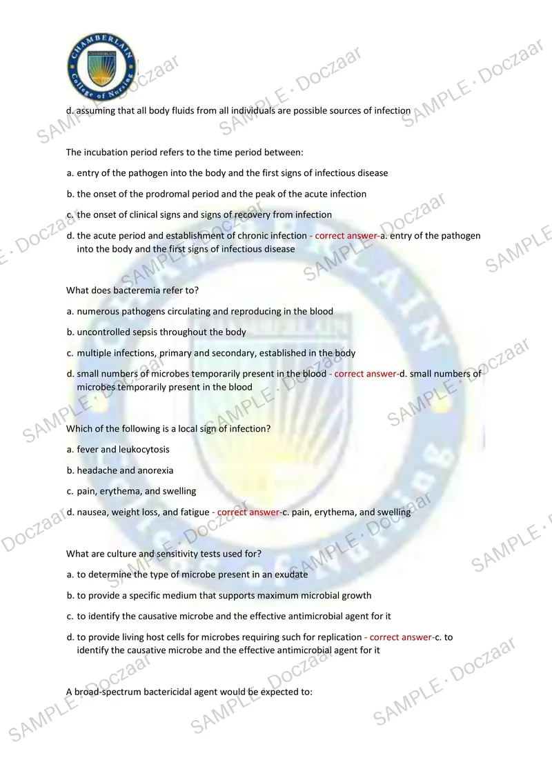 Preview page 37 of PATHOPHYSIOLOGY EXAM 1 2026/2027 | 180 HIGH-YIELD QUESTIONS & VERIFIED ANSWERS | UPDATED TEST PREP | RECENT & MOST TEST