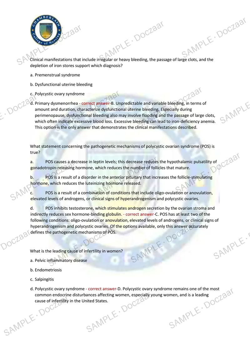 Preview page 26 of ADVANCED PATHOPHYSIOLOGY FINAL EXAM 2026/2027 | 250 HIGH-YIELD QUESTIONS & VERIFIED ANSWERS | LATEST TEST PREP | MOST TE