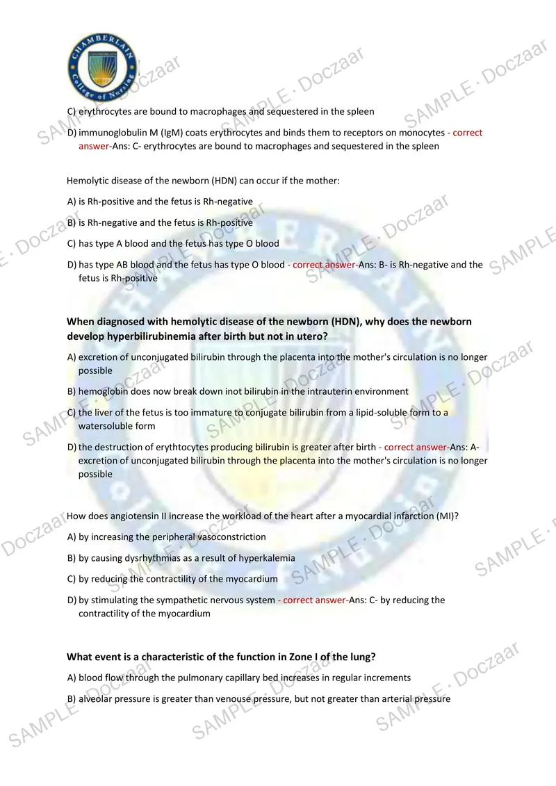 Preview page 12 of NGR 5149 ADVANCED PATHOPHYSIOLOGY EXAM 2026/2027 | 75 HIGH-YIELD QUESTIONS & VERIFIED ANSWERS | LATEST TEST PREP | RECEN