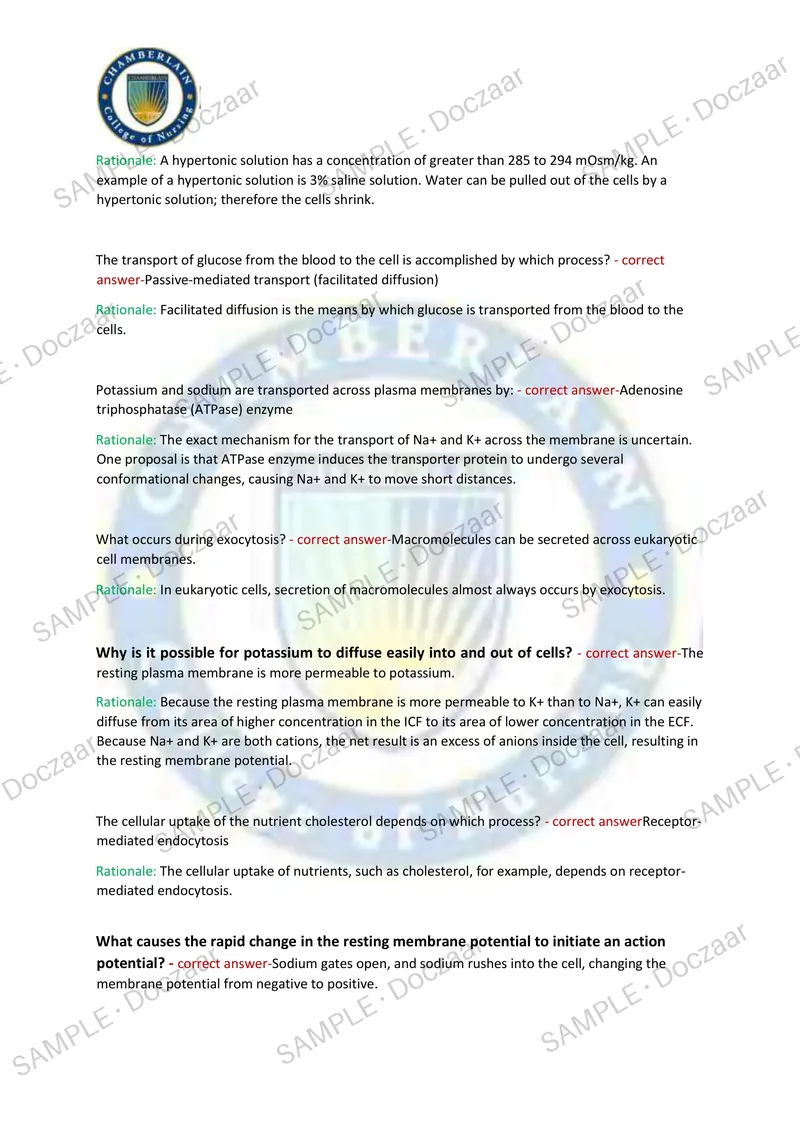 Preview page 16 of ADVANCED PATHOPHYSIOLOGY NS 838 EXAM 2026/2027 | 150 HIGH-YIELD QUESTIONS & VERIFIED ANSWERS | LATEST TEST PREP | RECENT
