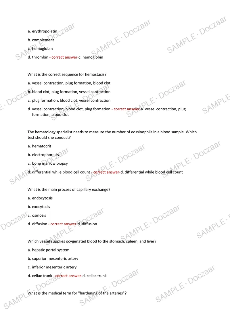 Preview page 6 of WGU PATHOPHYSIOLOGY EXAM 2026/2027 | 100 HIGH-YIELD QUESTIONS & VERIFIED ANSWERS | LATEST TEST PREP | RECENT & MOST TEST