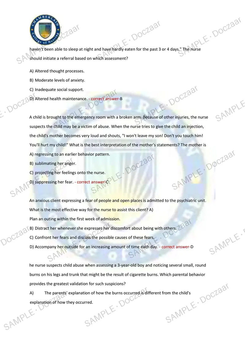 Preview page 28 of Preparing for the HESI Mental Health Exam 2026/2027? This comprehensive resource contains 160 practice questions with ve