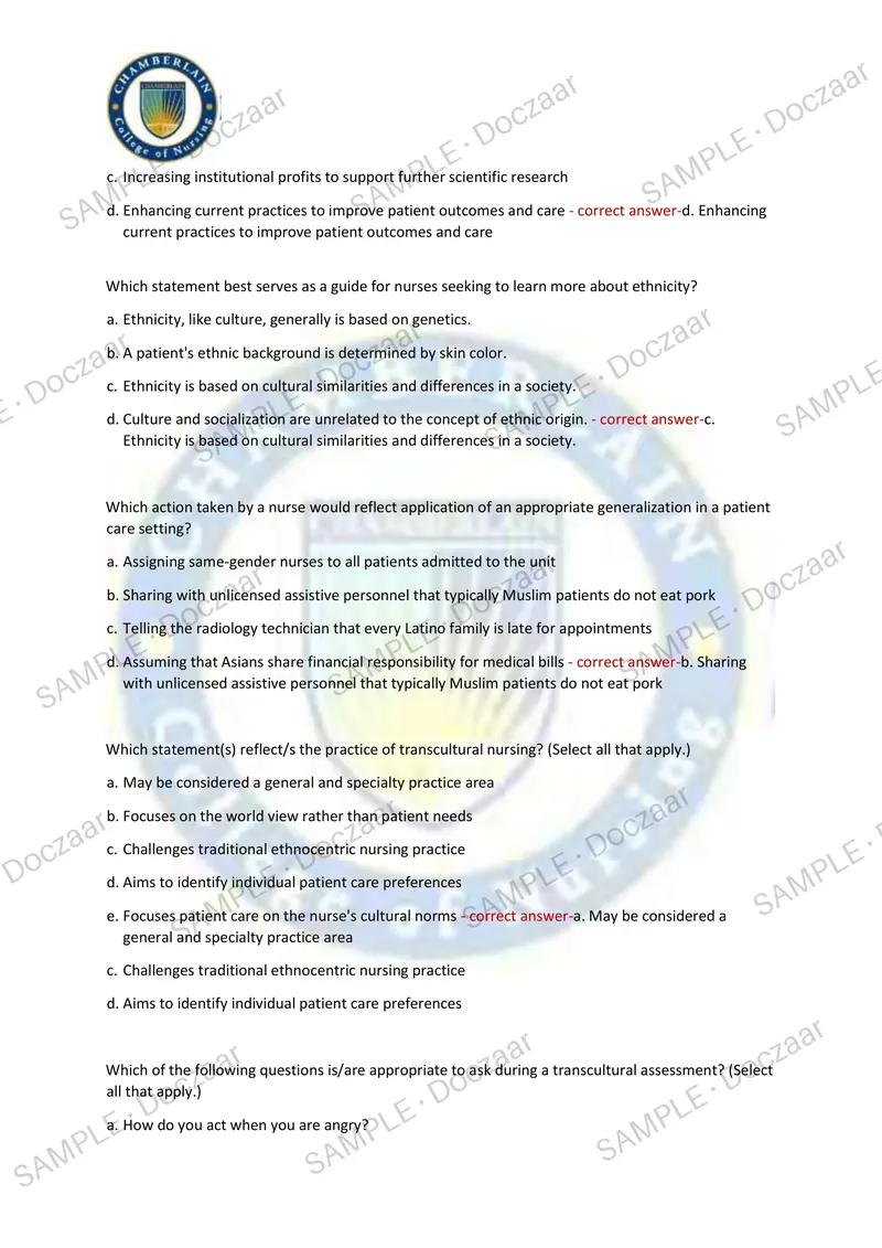 Preview page 14 of NURSING 205 EXAM 3 2026/2027 | 80 HIGH-YIELD QUESTIONS & VERIFIED ANSWERS | LATEST TEST PREP | RECENT & MOST TESTED TOPI