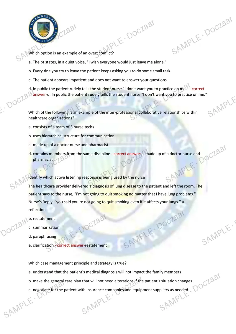 Preview page 15 of Nursing 204 MIDTERM NEWEST 2026/2027 ACTUAL  EXAM 180 QUESTIONS AND CORRECT (VERIFIED ANSWERS)  COVERING RECENT AND MOST