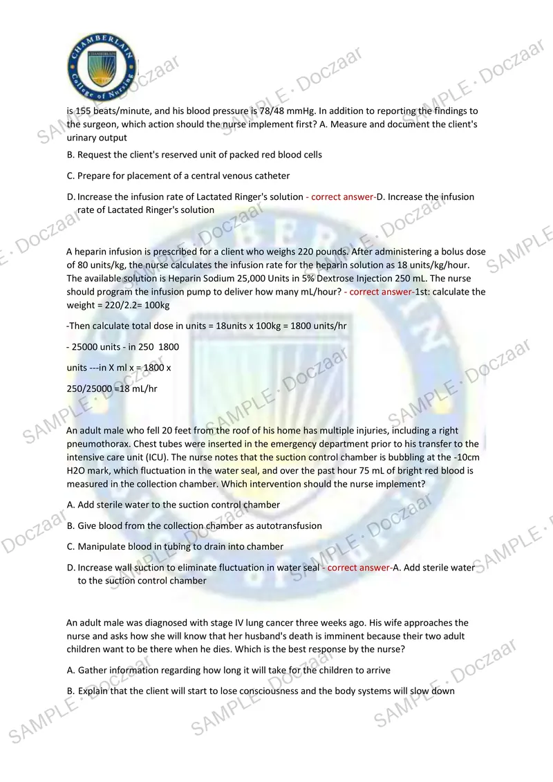 Preview page 5 of HESI RN EXIT V2 EXAM 2026/2027 | 150 HIGH-YIELD QUESTIONS & VERIFIED ANSWERS | LATEST TEST PREP | RECENT & MOST TESTED T