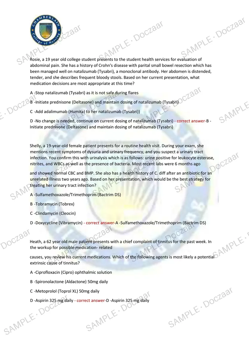 Preview page 39 of NR 511 CEA EXAM 2026/2027 | 150 HIGH-YIELD QUESTIONS & VERIFIED ANSWERS | LATEST TEST PREP | RECENT & MOST TESTED TOPICS