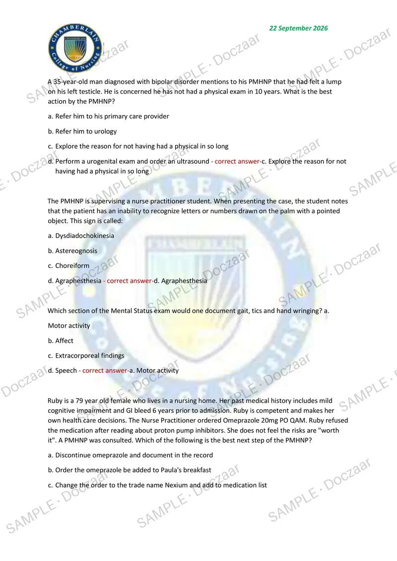 Preview page 34 of NR 668 CEA MIDTERM EXAM 2026/2027 | 460 HIGH-YIELD QUESTIONS & VERIFIED ANSWERS | LATEST TESTBANK | RECENT & MOST TESTED