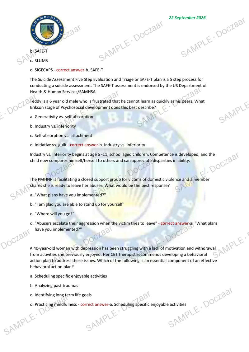 Preview page 43 of NR 668 CEA MIDTERM EXAM 2026/2027 | 460 HIGH-YIELD QUESTIONS & VERIFIED ANSWERS | LATEST TESTBANK | RECENT & MOST TESTED