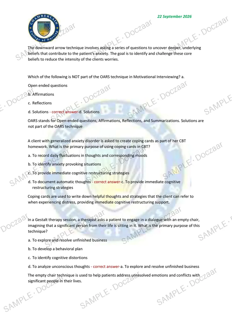 Preview page 33 of NR 668 CEA FINAL EXAM 2026/2027 | 460 HIGH-YIELD QUESTIONS & VERIFIED ANSWERS | LATEST TESTBANK | RECENT & MOST TESTED T