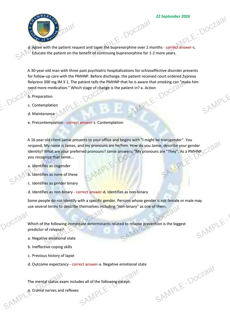 Preview page 43 of NR 668 CEA FINAL EXAM 2026/2027 | 460 HIGH-YIELD QUESTIONS & VERIFIED ANSWERS | LATEST TESTBANK | RECENT & MOST TESTED T