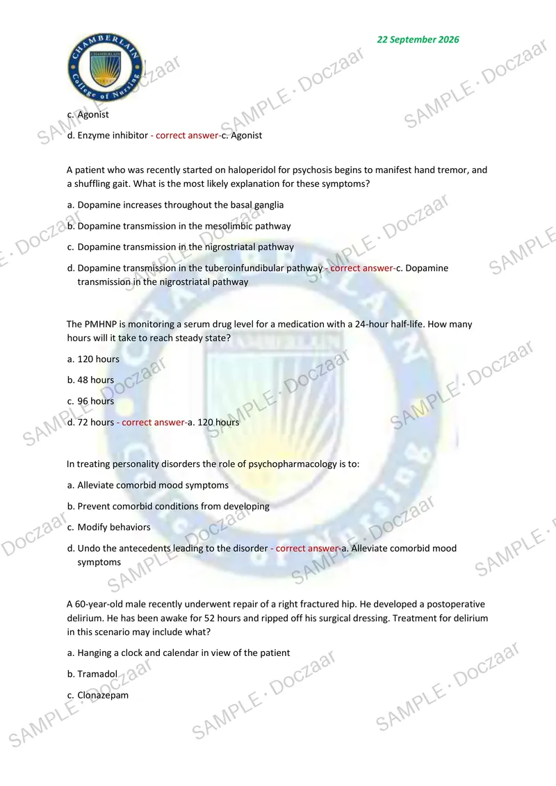 Preview page 66 of NR 668 CEA FINAL EXAM 2026/2027 | 460 HIGH-YIELD QUESTIONS & VERIFIED ANSWERS | LATEST TESTBANK | RECENT & MOST TESTED T