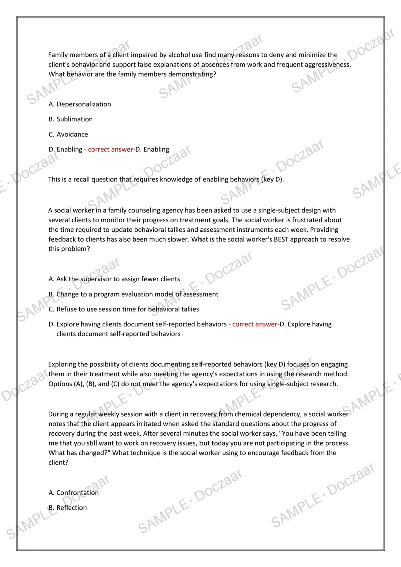 Preview page 61 of ASWB LMSW EXAM 2026/2027 | 180 HIGH-YIELD QUESTIONS & VERIFIED ANSWERS | LATEST TEST PREP | RECENT & MOST TESTED TOPICS