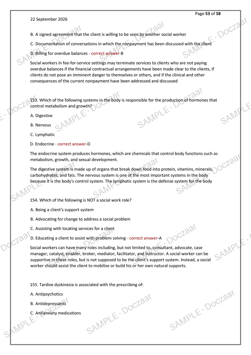 Preview page 53 of ASWB COMPLETE PRACTICE EXAM 2026/2027 | 180 HIGH-YIELD QUESTIONS & VERIFIED ANSWERS | DETAILED EXPLANATIONS | RECENT & M