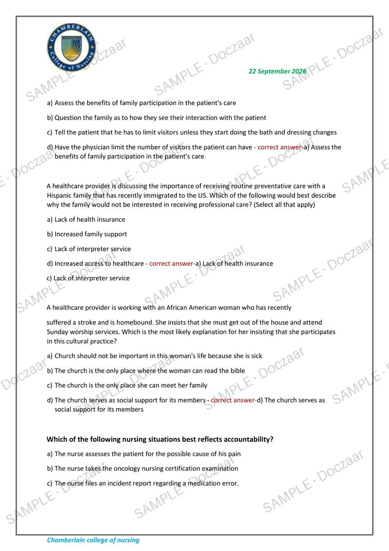 Preview page 4 of NR 222 EXAM 4 2026/2027 | 70 HIGH-YIELD QUESTIONS & VERIFIED ANSWERS | LATEST TEST PREP | RECENT & MOST TESTED TOPICS |