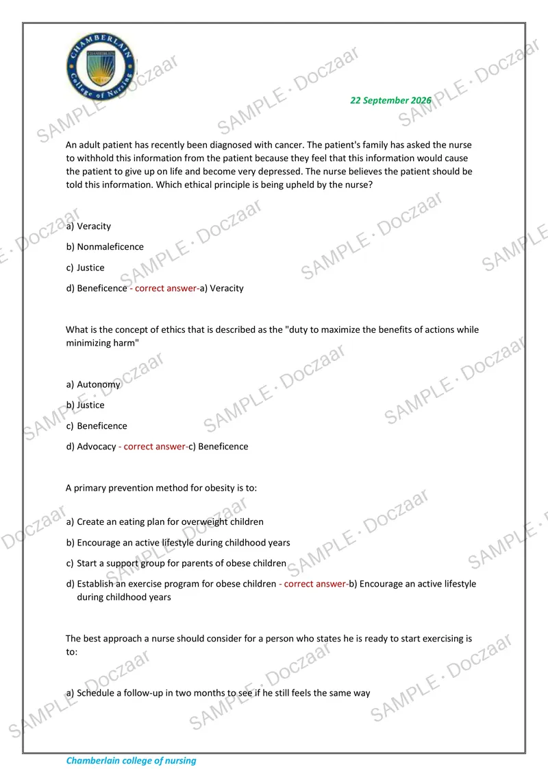Preview page 13 of NR 222 EXAM 3 2026/2027 | 70 HIGH-YIELD QUESTIONS & VERIFIED ANSWERS | LATEST TEST PREP | RECENT & MOST TESTED TOPICS |