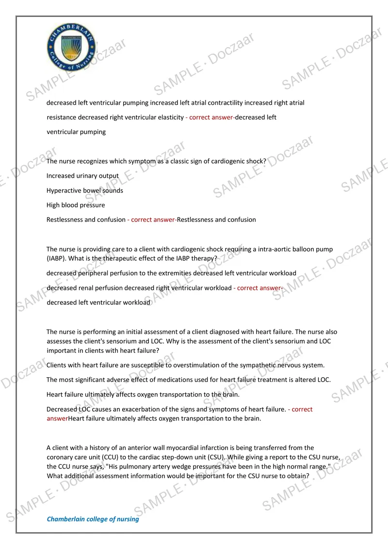 Preview page 34 of NUR 257 EXAM 5 2026/2027 | 200 HIGH-YIELD QUESTIONS & VERIFIED ANSWERS | LATEST TEST PREP | RECENT & MOST TESTED TOPICS