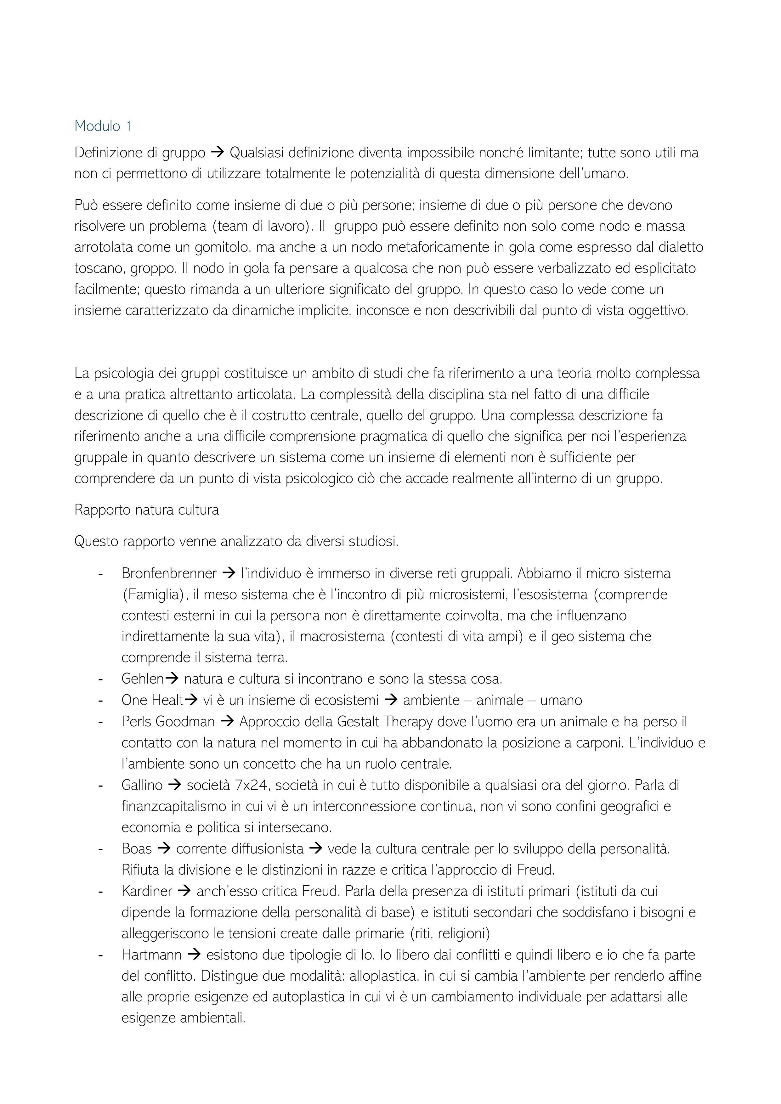 Preview of Schemi e concetti chiave psicologia dei gruppi - LM-51 psicologia clinica