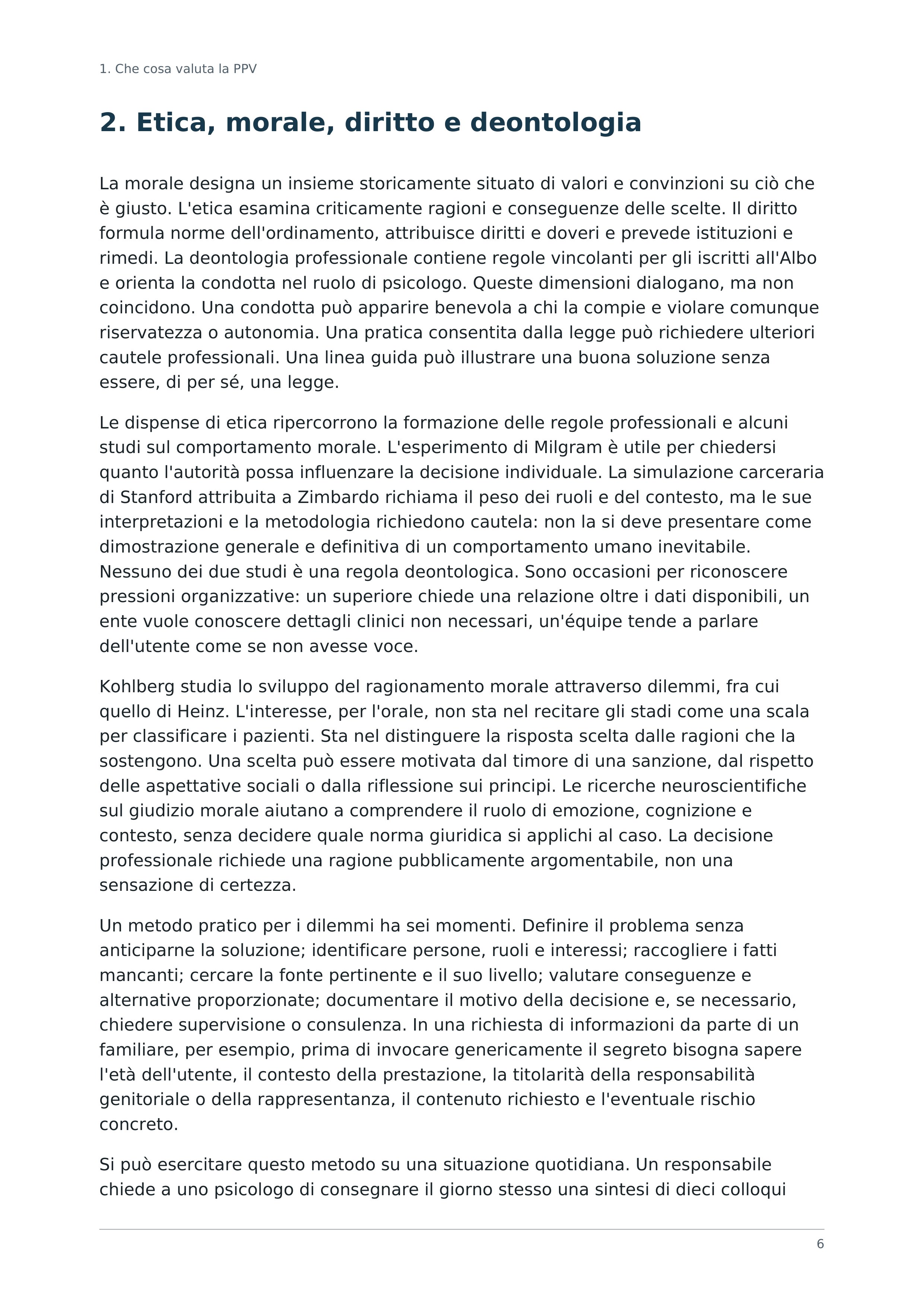 Preview of Prova pratico valutativa per psicologi - deontologia ed etica