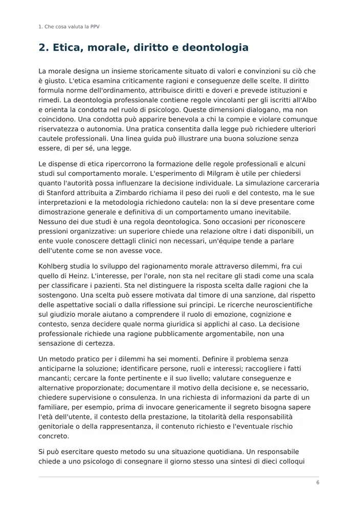 Preview of Prova pratico valutativa per psicologi - deontologia ed etica